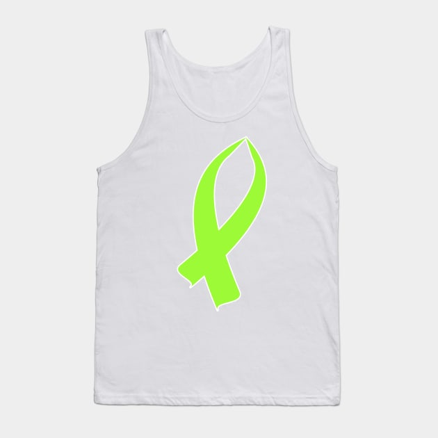 Awareness Ribbon (Lime Green) Tank Top by BlakCircleGirl